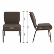 Flash Furniture Hercules Armless Stacking Chair in Brown