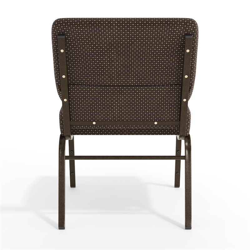 Flash Furniture Hercules Armless Stacking Chair in Brown