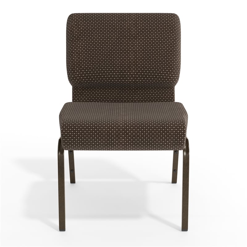 Flash Furniture Hercules Armless Stacking Chair in Brown