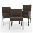 Flash Furniture Hercules Armless Stacking Chair in Brown