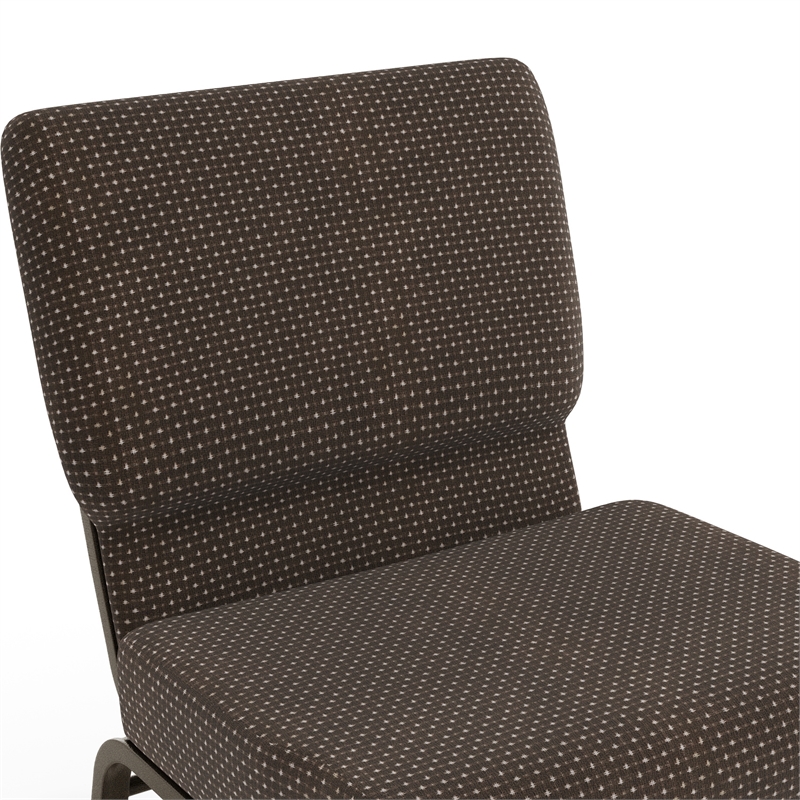 Flash Furniture Hercules Armless Stacking Chair in Brown