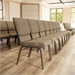 Flash Furniture Hercules Fabric Church Chair in Beige and Coppervein