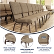 Flash Furniture Hercules Fabric Church Chair in Beige and Coppervein
