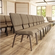 Flash Furniture Hercules Fabric Church Chair in Beige and Coppervein