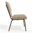 Flash Furniture Hercules Fabric Church Chair in Beige and Coppervein