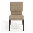 Flash Furniture Hercules Fabric Church Chair in Beige and Coppervein