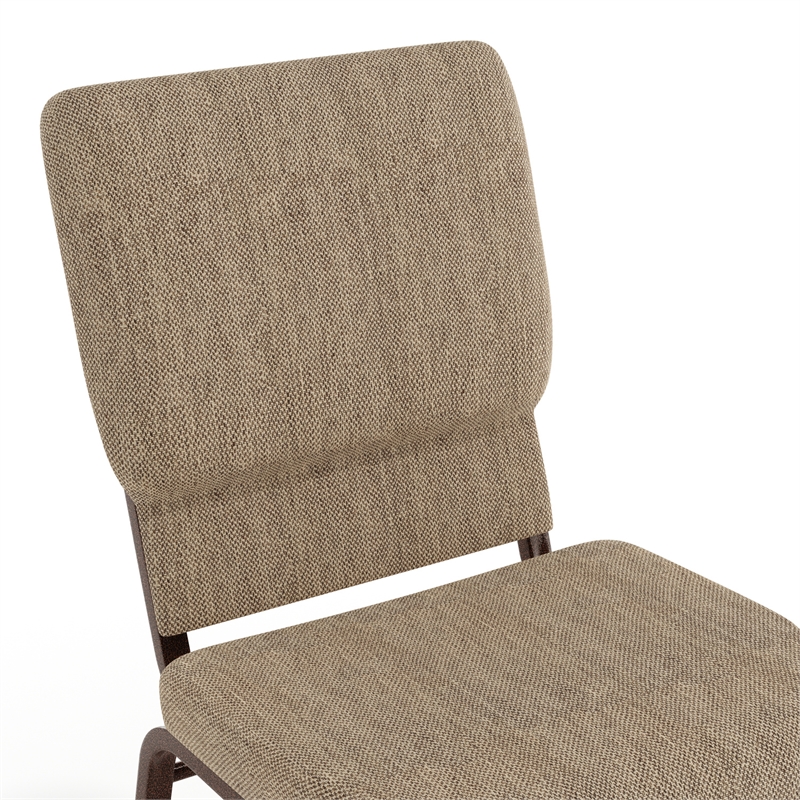 Flash Furniture Hercules Fabric Church Chair in Beige and Coppervein