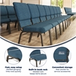 Flash Furniture Hercules Fabric Church Chair in Blue and Goldvein