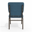 Flash Furniture Hercules Fabric Church Chair in Blue and Goldvein