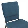 Flash Furniture Hercules Fabric Church Chair in Blue and Goldvein