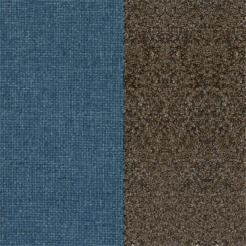 Flash Furniture Hercules Fabric Church Chair in Blue and Goldvein