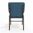 Flash Furniture Hercules Fabric Church Chair in Blue and Goldvein
