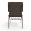 Flash Furniture Hercules Fabric Church Chair in Brown and Goldvein