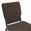 Flash Furniture Hercules Fabric Church Chair in Brown and Goldvein