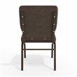 Flash Furniture Hercules Fabric Church Chair in Brown and Goldvein
