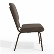 Flash Furniture Hercules Fabric Church Chair in Brown and Goldvein