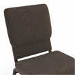 Flash Furniture Hercules Fabric Church Chair in Brown and Goldvein