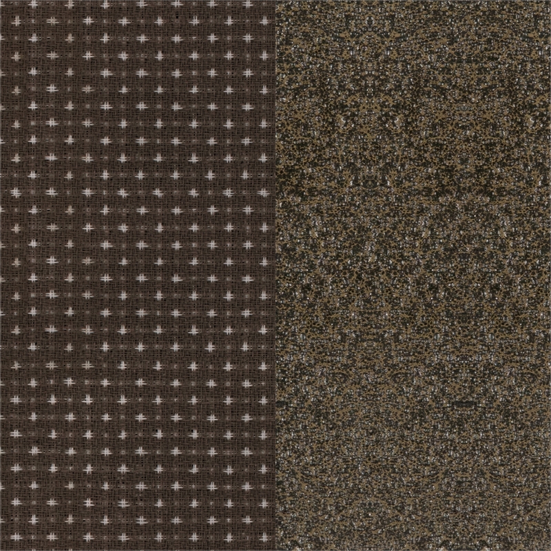 Flash Furniture Hercules Fabric Church Chair in Brown and Goldvein