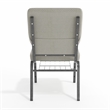 Flash Furniture Hercules Fabric Church Chair in Gray and Silvervein