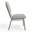 Flash Furniture Hercules Fabric Church Chair in Gray and Silvervein