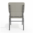 Flash Furniture Hercules Fabric Church Chair in Gray and Silvervein