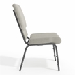 Flash Furniture Hercules Fabric Church Chair in Gray and Silvervein
