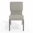 Flash Furniture Hercules Fabric Church Chair in Gray and Silvervein