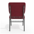 Flash Furniture Hercules Fabric Church Chair in Red and Silvervein