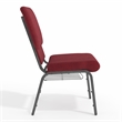 Flash Furniture Hercules Fabric Church Chair in Red and Silvervein