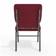 Flash Furniture Hercules Fabric Church Chair in Red and Silvervein