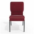 Flash Furniture Hercules Fabric Church Chair in Red and Silvervein