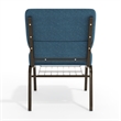 Flash Furniture Hercules Fabric Church Chair in Blue and Goldvein