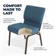 Flash Furniture Hercules Fabric Church Chair in Blue and Goldvein