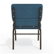 Flash Furniture Hercules Fabric Church Chair in Blue and Goldvein