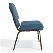 Flash Furniture Hercules Fabric Church Chair in Blue and Goldvein
