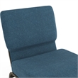 Flash Furniture Hercules Fabric Church Chair in Blue and Goldvein