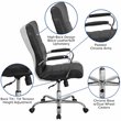 Flash Furniture High Back Leather Office Swivel Chair in Black and Chrome