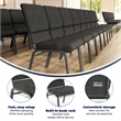 Flash Furniture Fabric Church Chair in Gray