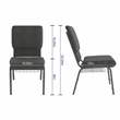 Flash Furniture Fabric Church Chair in Gray