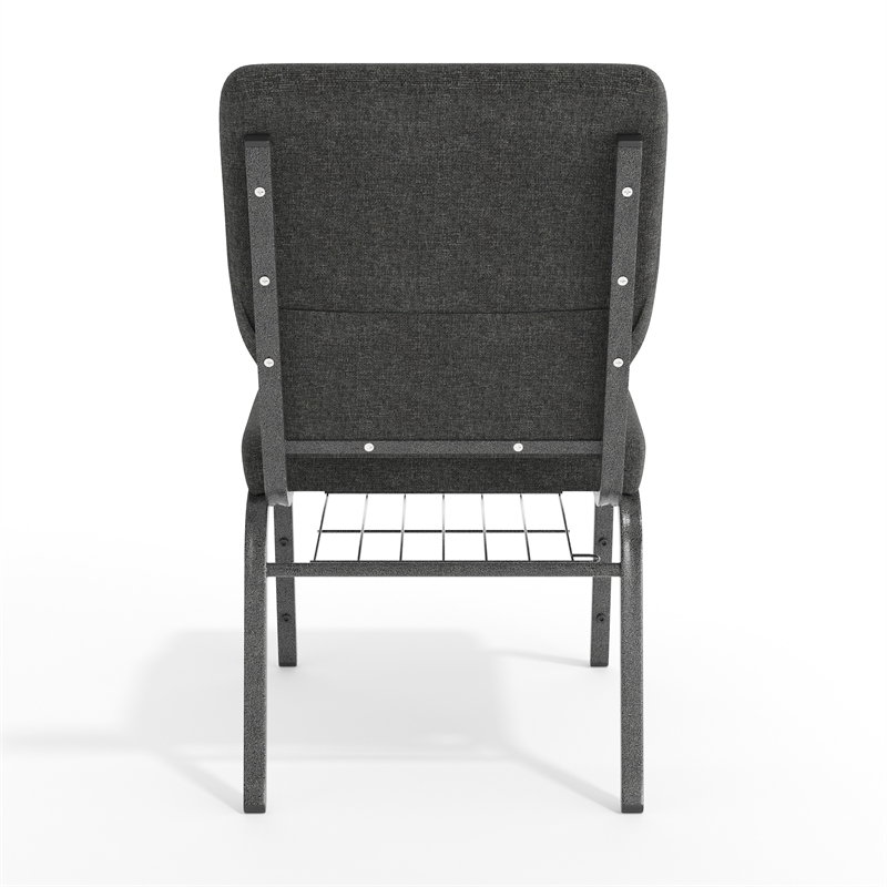 Flash Furniture Fabric Church Chair in Gray