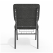 Flash Furniture Fabric Church Chair in Gray