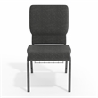 Flash Furniture Fabric Church Chair in Gray