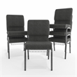 Flash Furniture Fabric Church Chair in Gray