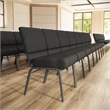 Flash Furniture Fabric Church Chair in Gray