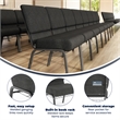 Flash Furniture Fabric Church Chair in Gray