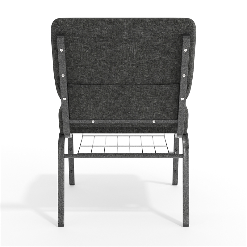 Flash Furniture Fabric Church Chair in Gray