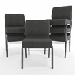 Flash Furniture Fabric Church Chair in Gray