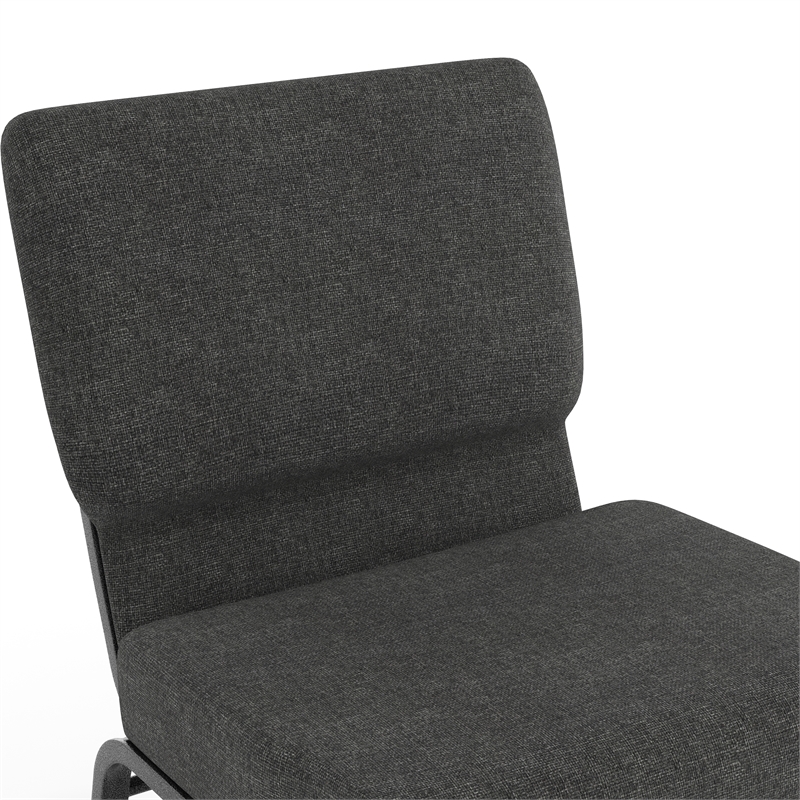 Flash Furniture Fabric Church Chair in Gray