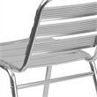 Flash Furniture Armless Chair With Slat Back in Gray