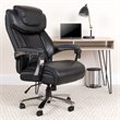 Flash Furniture Hercules Big and Tall Leather Office Swivel Chair In Black